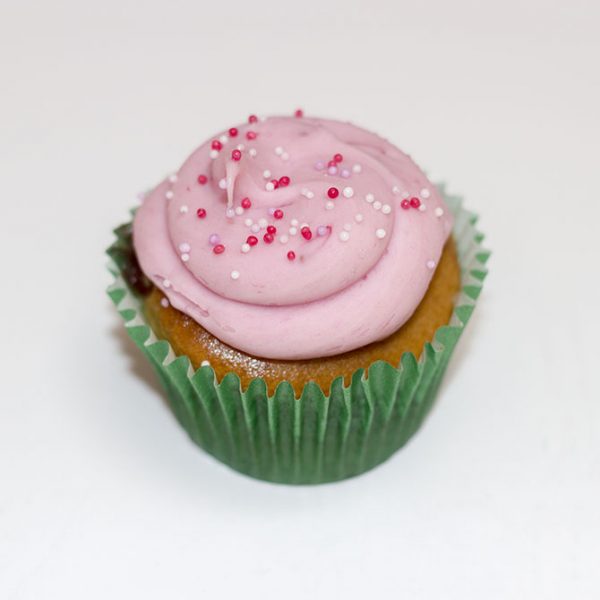 vegan strawberry cupcake