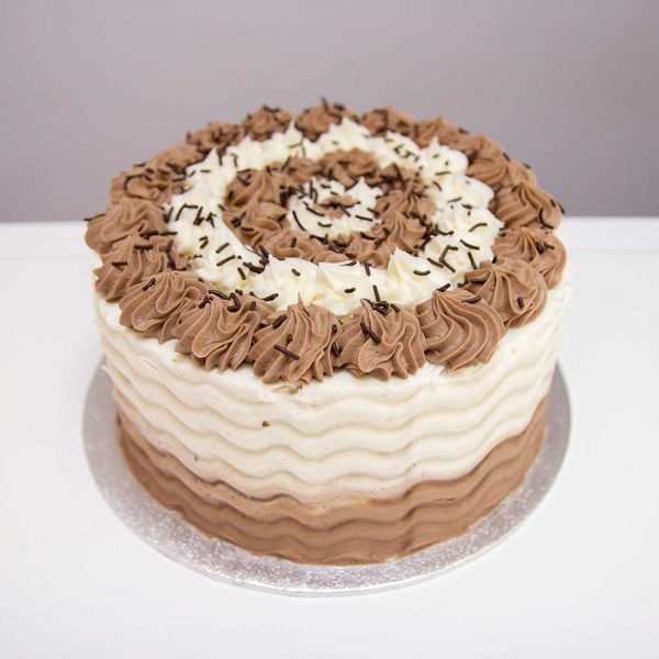 vanilla and chocolate cake