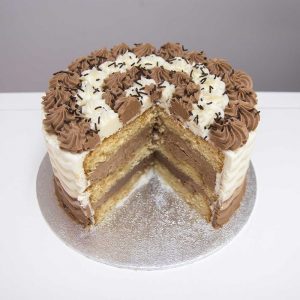 vanilla and chocolate cake