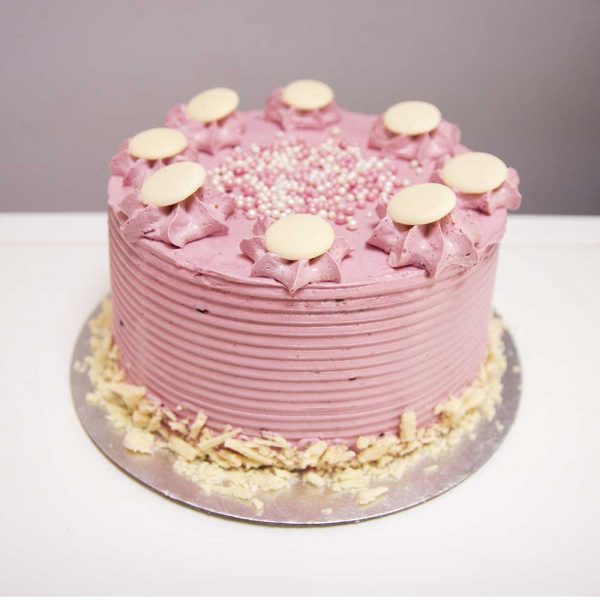 Raspberry and White Choc Cake