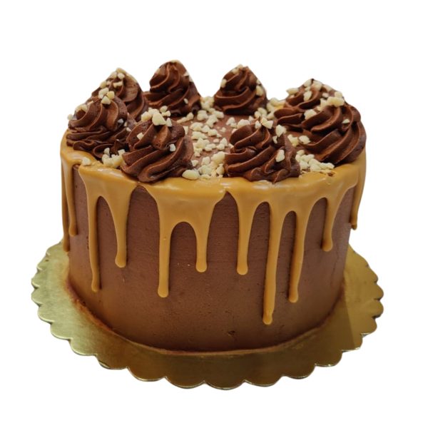 Gluten Free Snickers & Reeses Cake
