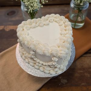 Vintage Heart Wedding Cake