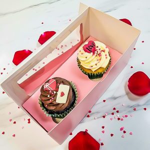 Valentine's Vegan Box of 2 Cupcakes