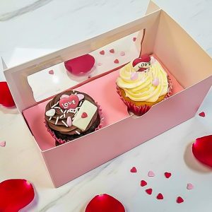 Valentine's Gluten Free Box of 2 Cupcakes