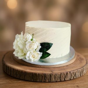 White Flower Wedding Cake
